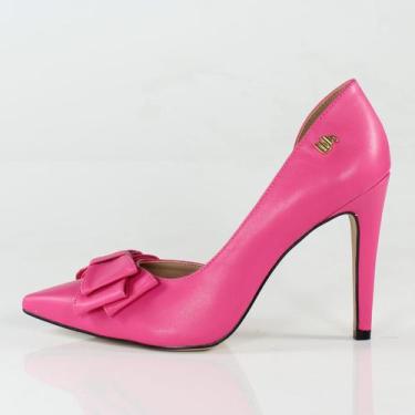 Imagem de Scarpin Salto Alto Corte Lateral Com Laço Pink - Week Shoes