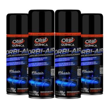 Imagem de Higienizador Orbi-Air Limpa Ar Condicionado Higienização Automotiva Aroma Classic Kit com 4 - Orbi Química