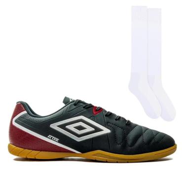 Imagem de Chuteira Futsal Umbro Attak Eternal + Meião Color Sports