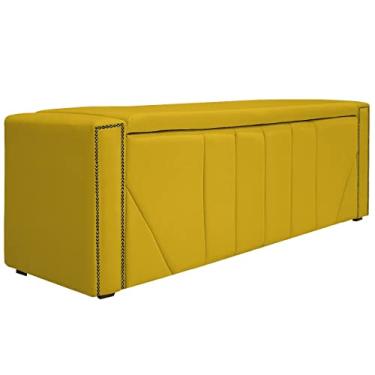 Imagem de Calçadeira Baú King Minsk P02 195 cm para cama Box Corano Amarelo - Amarena Móveis