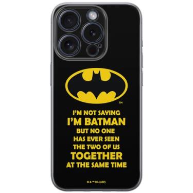 Imagem de ERT GROUP Capa de celular para iPhone 15 PRO original e oficialmente licenciada DC padrão Batman 053 perfeitamente adaptada à forma do celular, capa feita de TPU