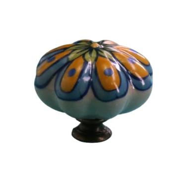 Imagem de Puxadores de cerâmica feitos à mão para móveis, cozinha, quarto, gaveta, cômoda, puxa uma peça com parafuso, a030