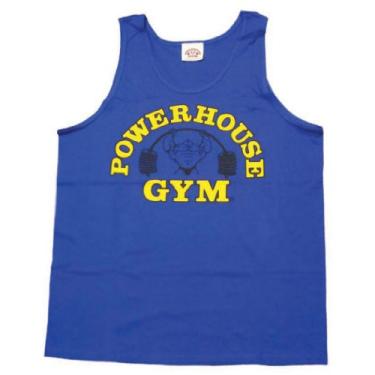 Imagem de Camiseta regata masculina PH320 Powerhouse Gym - atlética, Azul royal/dourado, M