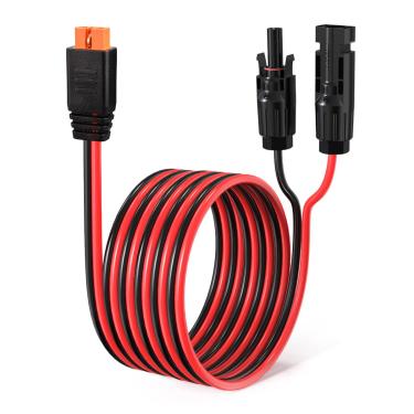 Imagem de ELFCULB Cabo de extensão de conector de painel solar para XT60i 12AWG para estação de energia portátil River 600 gerador solar pacote de bateria (3 m)