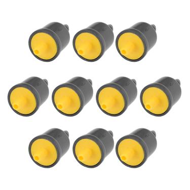 Imagem de METALLIXITY Gotejador de compensação de pressão, (5 galões por hora) 10 peças, emissores de gotejamento de irrigação de plástico - para regar plantas de gramado de jardim, amarelo