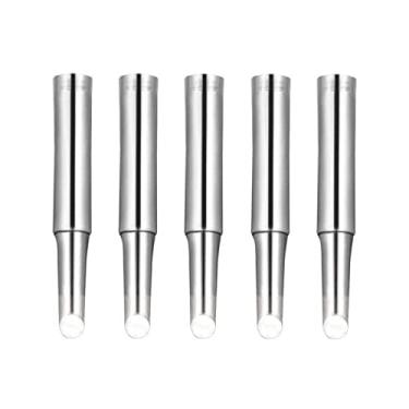 Imagem de RANIT 5 peças estação de retrabalho solda ponta de ferro de solda com diâmetro chanfrado pontas de ferro de solda (900M-T-5C) prata