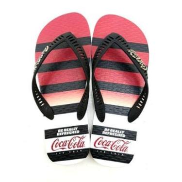 Imagem de Chinelo Coca-Cola Shoes Really Refreshed Masculino Adulto - Ref CC3842 - Tam 34/44-Masculino
