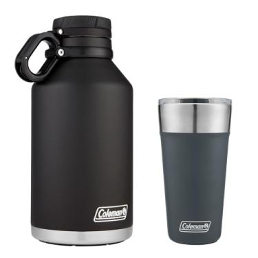 Imagem de Kit Growler e Copo Térmico com Tampa 600ml Azul Slate Coleman