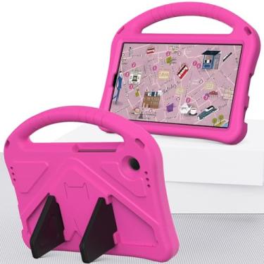 Imagem de Estojo protetor Capa leve à prova de choque para crianças, compatível com Samsung Galaxy Tab A9 modelo 2023 de 8,7 polegadas (SM-X110/SM-X115), com suporte de alça, capa de tablet de proteção contra i