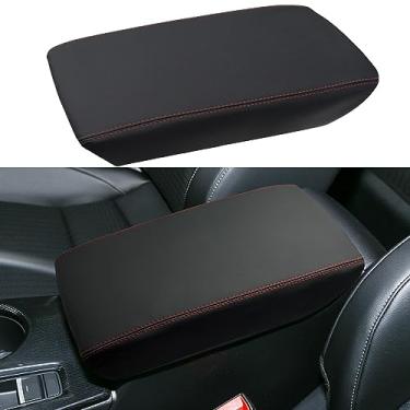 Imagem de LOCOY Capa de apoio de braço para console central adequada para acessórios Honda Civic 2022 2023 2024, 11ª geração Civic caixa de descanso de braço, almofada de console do meio, capa de couro para