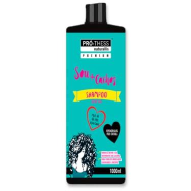 Imagem de Shampoo 1 Litro Sou + Cachos Para Cabelos Cacheados e Ondulados Hidratação Intensa Cachos Definidos e Brilhantes Pró-Thess Premium