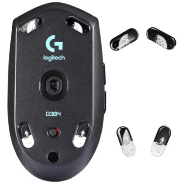 Imagem de immoenuc Patins de mouse de vidro para Logitech G305/304 Mouse Pads Smooth Durable Game Mouse Accessories (Padrão Terra)