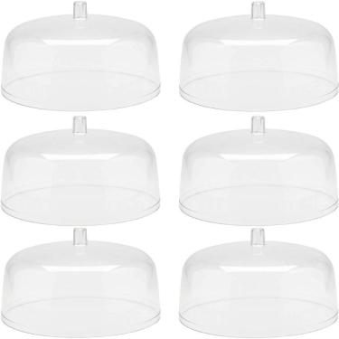 Imagem de Kit 6 Cúpulas para Prato De Bolo Tampa Acrílico Cúpula 30cm