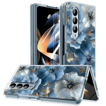 Imagem de MIDIIUGCT Capa magnética para Galaxy Z Fold3, círculo magnético integrado e carregamento sem fio, capa à prova de choque de grau militar para Z Fold 3 [Anagallis] MUS-CXDZ-04-05