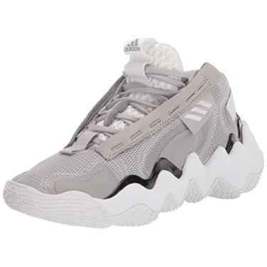 Imagem de adidas Tênis feminino de basquete Exhibit B Mid, Gre/Cblack/branco, 41