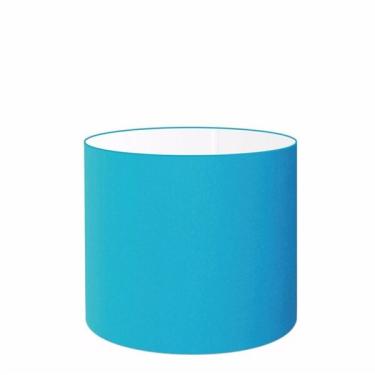 Imagem de Cúpula Abajur Cilíndrica Cp-8010 Ø25x25cm Azul Turquesa