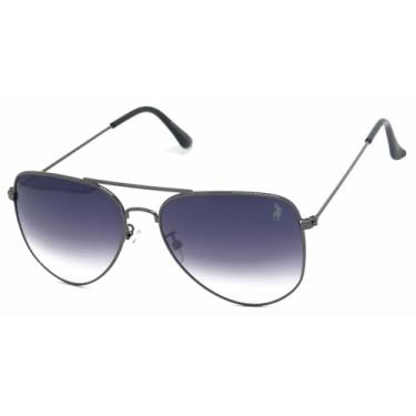 Imagem de Óculos de Sol Polo London Club, Aviador Clássico design robusto em Metal Stainless Stell, Unissex (Grafite)