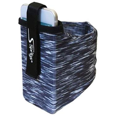 Imagem de Mangas de braço de telefone Sprigs para iPhone x/8/7/6 Plus, Galaxy S7/S6, Google Pixel XL. A braçadeira de corrida mais leve e confortável, estica para caber em todos os telefones com capa para mulheres e homens, Large, Black Melange