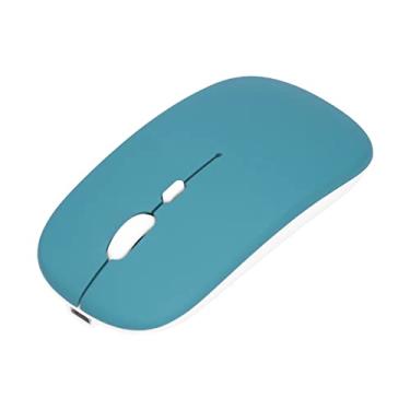 Imagem de Mouse de Computador Sem Fio, Mouse Sem Fio Silencioso Recarregável Ergonômico 2.4G de Modo Duplo para Laptop (Montanha Verde Dai)