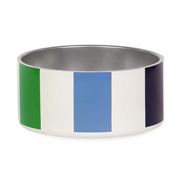 Imagem de kate spade new york Prato de cachorro para comida e água, tigela de aço inoxidável com base antiderrapante, capacidade para 4 xícaras (946 ml) e tigela grande para ração para animais de estimação ou