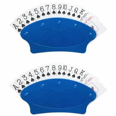 Imagem de YH Poker Conjunto de dois suportes de cartas de baralho mãos livres