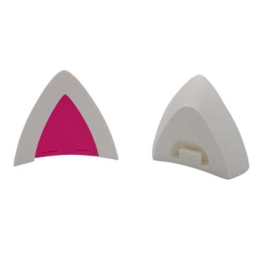 Imagem de Par de orelhas de Gato para fone de ouvido - Garcia 3D, branco e rosa