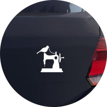 Imagem de Adesivo de Carro Máquina de Costura Costureira - Cor Verde Claro - Mel