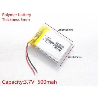 Imagem de 10 Baterias 500 Mah Rastreador Gps  Mp5  2 Fios Original - KMIG