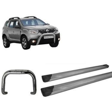 Imagem de Kit Quebra Mato S/Barra Estribo Plataforma Grafite Duster - HOZZ