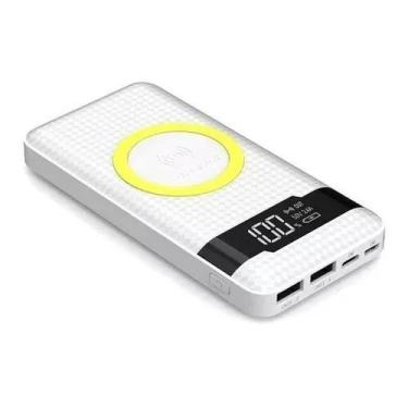 Imagem de Carregador Power Bank Sem Fio Portátil Wireless Por Indução Turbo 10.0