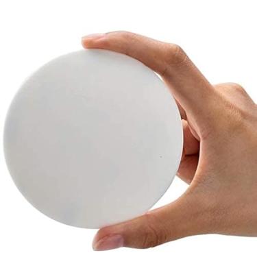 Imagem de Protetor de parede para maçaneta de porta, protetor de parede grande branco redondo macio, puxador de porta autoadesivo 2 peças (estilo redondo grande 9 cm, branco)