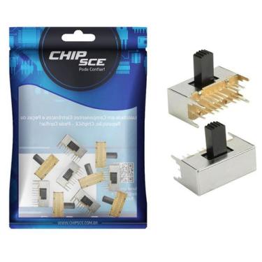 Imagem de 10x Chave H H Deslizante 3 Posições Sk43d01 16 Terminais 90º - CHIPSCE