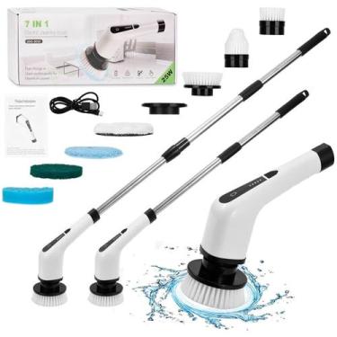 Imagem de Esfregão Elétrico Portátil 9 em 1 Recarregável Perfeito para Limpeza d