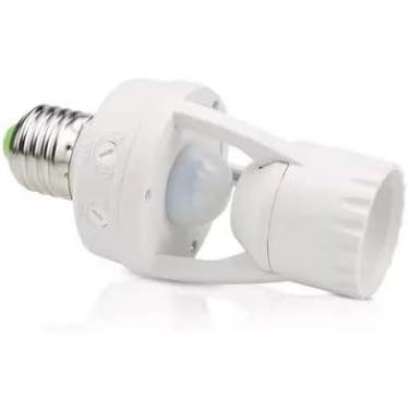 Imagem de Sensor De Presença Com Fotocélula Para Lâmpada Soquete Led E27 - Bivolt - Movimento 360° - Acende E Apaga As Luzes Ao Detectar Movimento