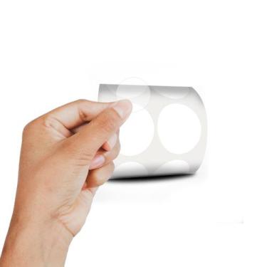 Imagem de Etiqueta Redonda - Etiquetas Adesivas Bolinha Transparente 3 cm 10 Mil