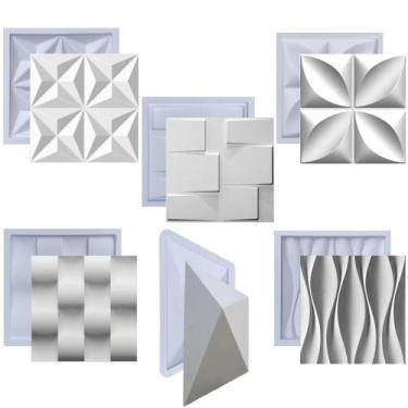 Imagem de Formas Moldes Pra Gesso 3D Cimenticio Abs Plástico Kit Fdg