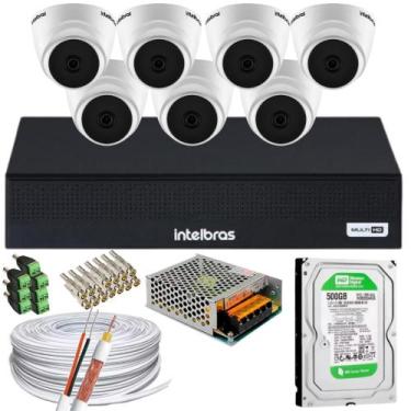 Imagem de Kit 7 Câmeras 1220D Mic dvr 3008-C Intelbras 500gb