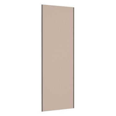 Imagem de Porta de Correr Closet 80cm com Puxador Perfil Champagne e Kit Ferrage