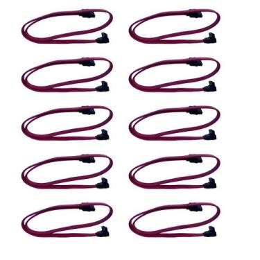 Imagem de Kit 10 Cabo Sata Para Dados 47 Cm Hd Ssd Gravador De Dvd 90 - Awm