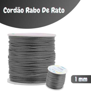 Imagem de Fio De Seda Cinza Escuro - Cordão Rabo De Rato 1mm - Nybc