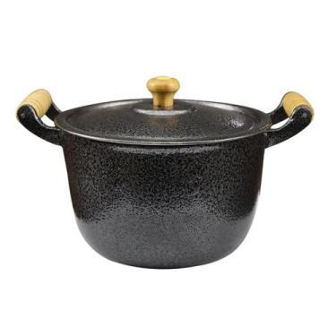 Imagem de Jogo Caldeirão e Panela Caçarola Aluminio Fundido Craqueado - OkayShop