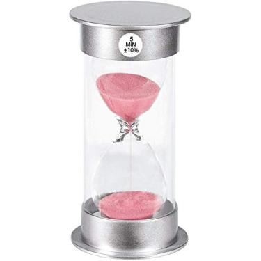 Imagem de Temporizador de ampulheta SuLiao 1/2/3/5/10/15/30/45/60 minutos para crianças, jogos, sala de aula, cozinha, decoração..., rosa, 5 min