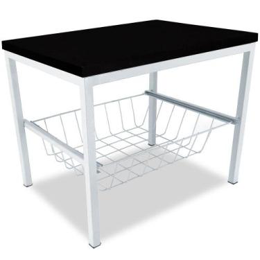 Imagem de Suporte Bebedouro Botijão Mini Balcão Cesto E Tampo Branco - Genus Móv