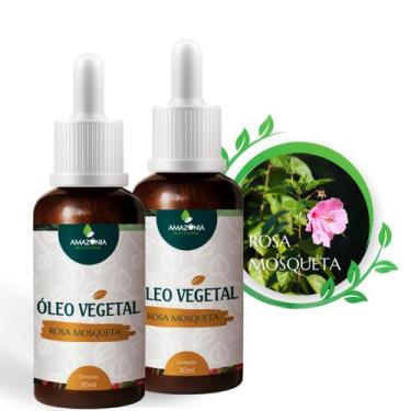 Imagem de Kit 2 Óleo De Rosa Mosqueta Puro - Pele, Cabelo, Clareamento - Amazôni
