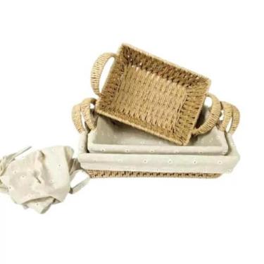 Imagem de Kit 3 Bandejas Açafate Natural com Forro - JOLITEX TERNILLE