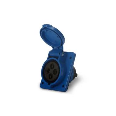 Imagem de Soprano Tomada Embutir 2p+t 16a 220v 6h Az Ip-44 Tes-3046, Azul