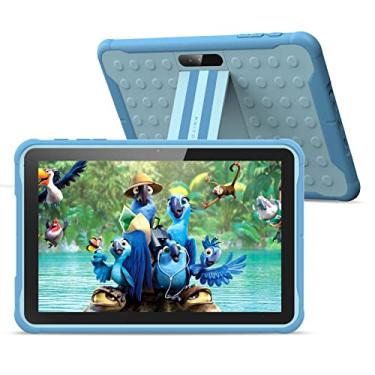 Imagem de Pritom K10 Azul, Tablet Infantil de 10 Polegadas, Controle dos Pais, 6000 mAh, 3G, Quad Core, 2 GB RAM, 32 GB ROM, Tela HD IPS, Google Play, YouTube, Câmera Traseira, Com Capa para Tablet Infantil