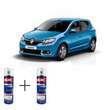 Imagem de Spray automotivo azul techno + spray verniz 300ml - Sherwin Williams