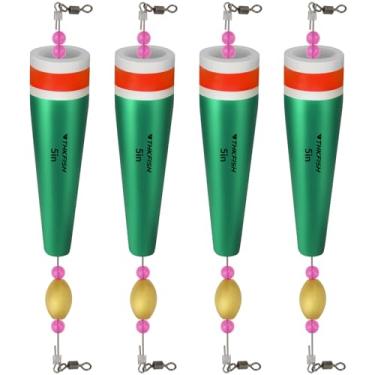 Imagem de THKFISH Boias de pesca boias de pesca boias pesadas para pesca estourar cortiça boia boia chocalho rolha, boias pesadas para estourar equipamentos de pesca em água salgada VERDE-5-4PCS