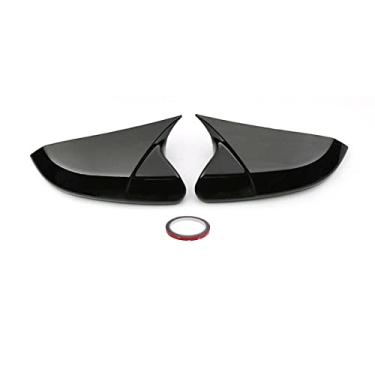 Imagem de Arkdeffon 2 peças de capa de espelho lateral retrovisor lateral de porta compatível com Honda Civic de 10ª geração 2016-2021 (preto brilhante)